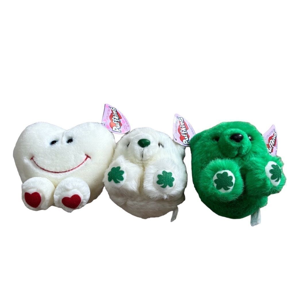 NWT Vtg 1994 Set of 3 Juliet the Heart 4 Patty  Patrick Puffkins Suffed Animal